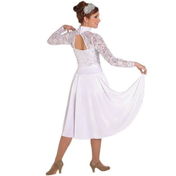 Algy black plush velvet lace and sequin performance dress size small - Picture 16 of 17